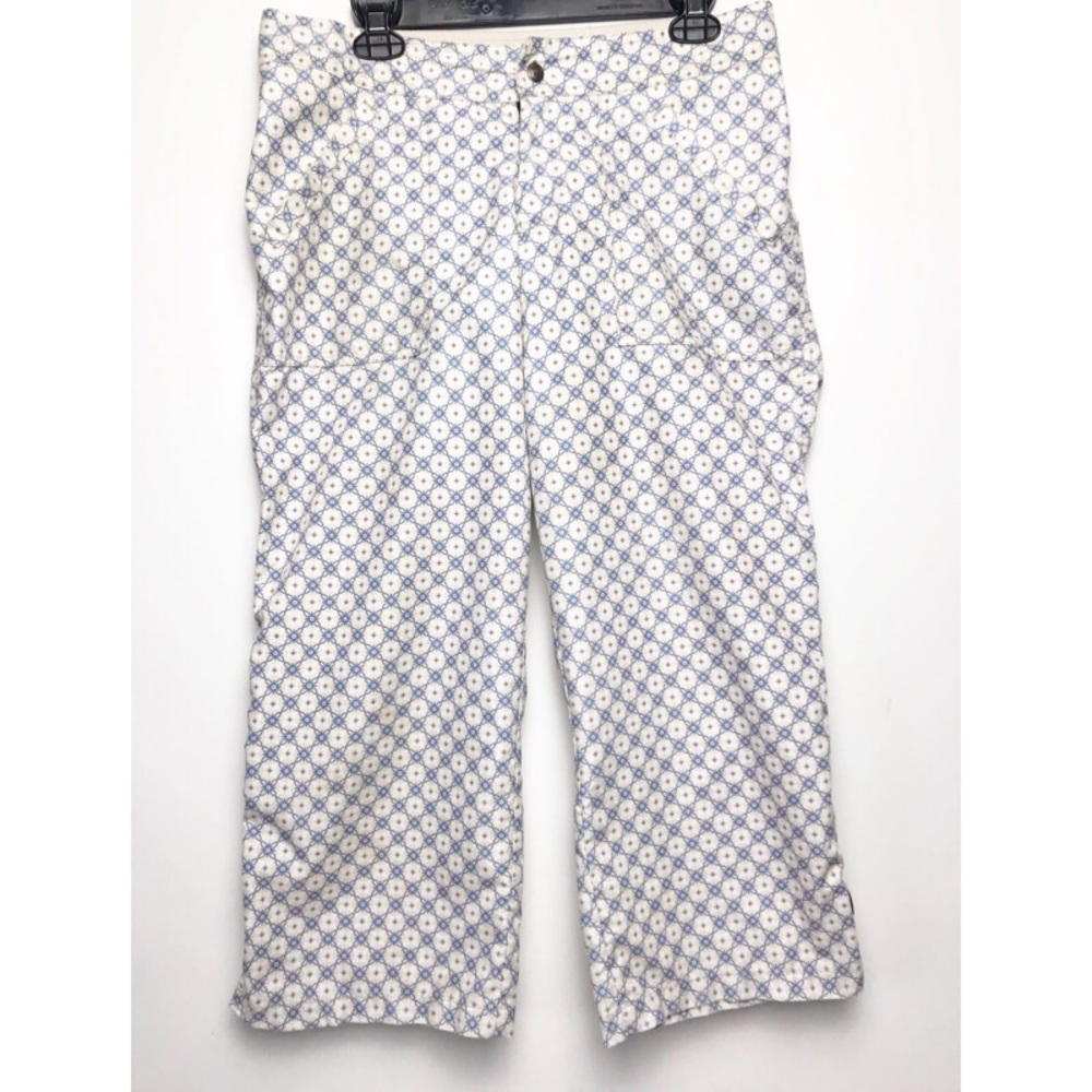 Prana Cropped Active Hiking Pants Floral Light M